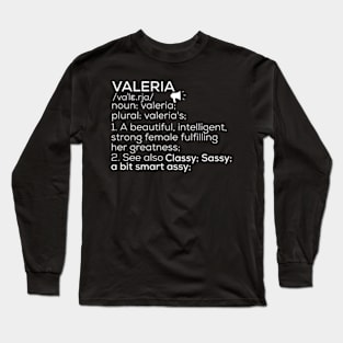 Valeria Name Valeria Definition Valeria Female Name Valeria Meaning Long Sleeve T-Shirt